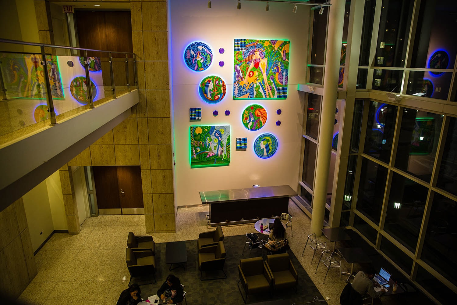 Life Evolves installation at night by Hunter Cole